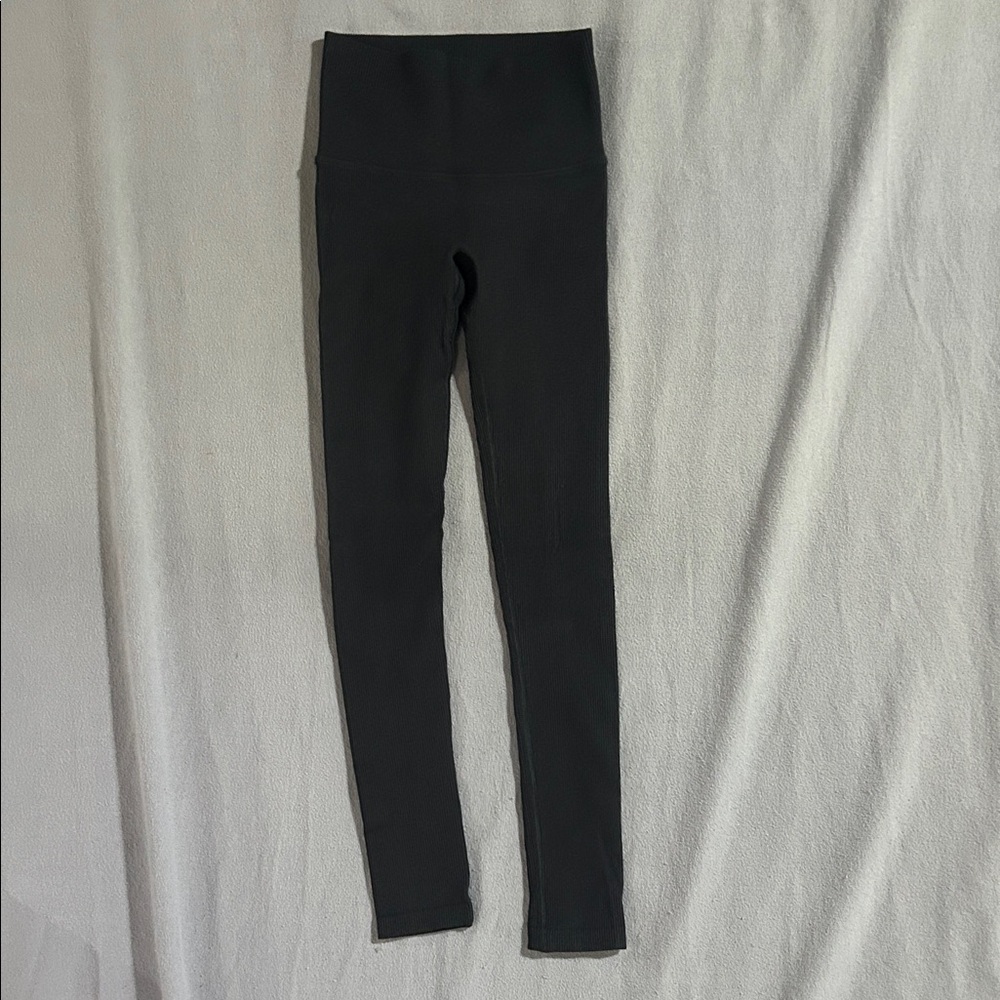 All in Motion Black High-Waisted Ribbed Leggings - XS